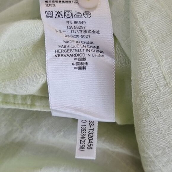 Tommy Bahama Men’s Size XL Linen Tencel Pistachio Green Long Sleeve Button Up - Picture 9 of 15